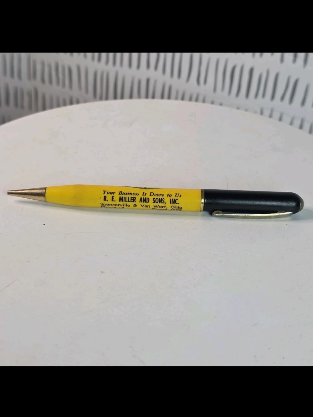 Vintage John Deere Advertising Mechanical Pencil R.E. Miller Van Wert Ohio